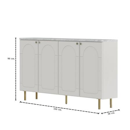 ตู้เตี้ย SB FURNITURE CIELA 19242370 160 ซม. สีเทาอ่อน_8