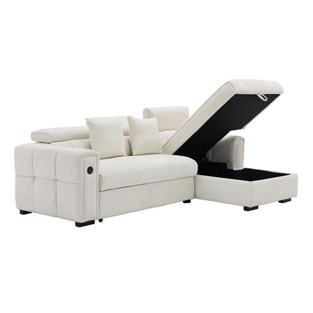 โซฟาเข้ามุมขวา SB FURNITURE CARNELL 19243066 สีขาว_2