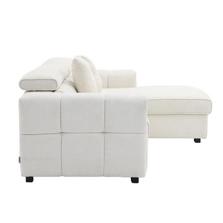 โซฟาเข้ามุมขวา SB FURNITURE CARNELL 19243066 สีขาว_5