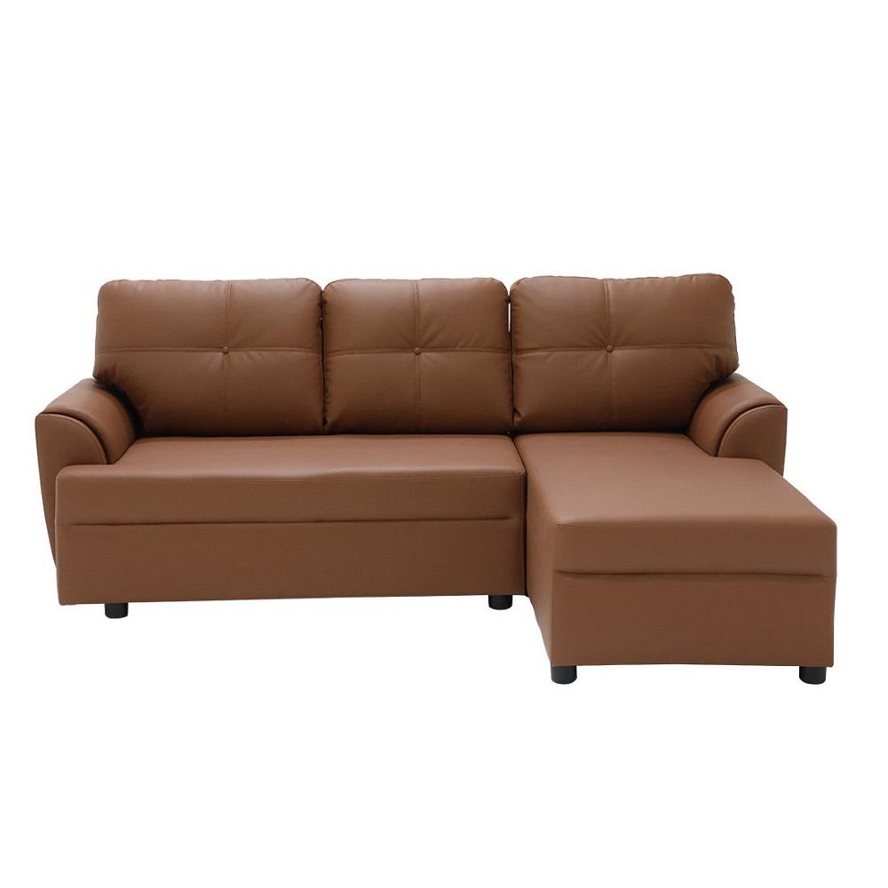 โซฟาเข้ามุมขวา KONCEPT RIOWA 19229207 สีน้ำตาลอ่อน