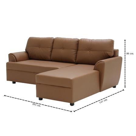 โซฟาเข้ามุมขวา KONCEPT RIOWA 19229207 สีน้ำตาลอ่อน_5