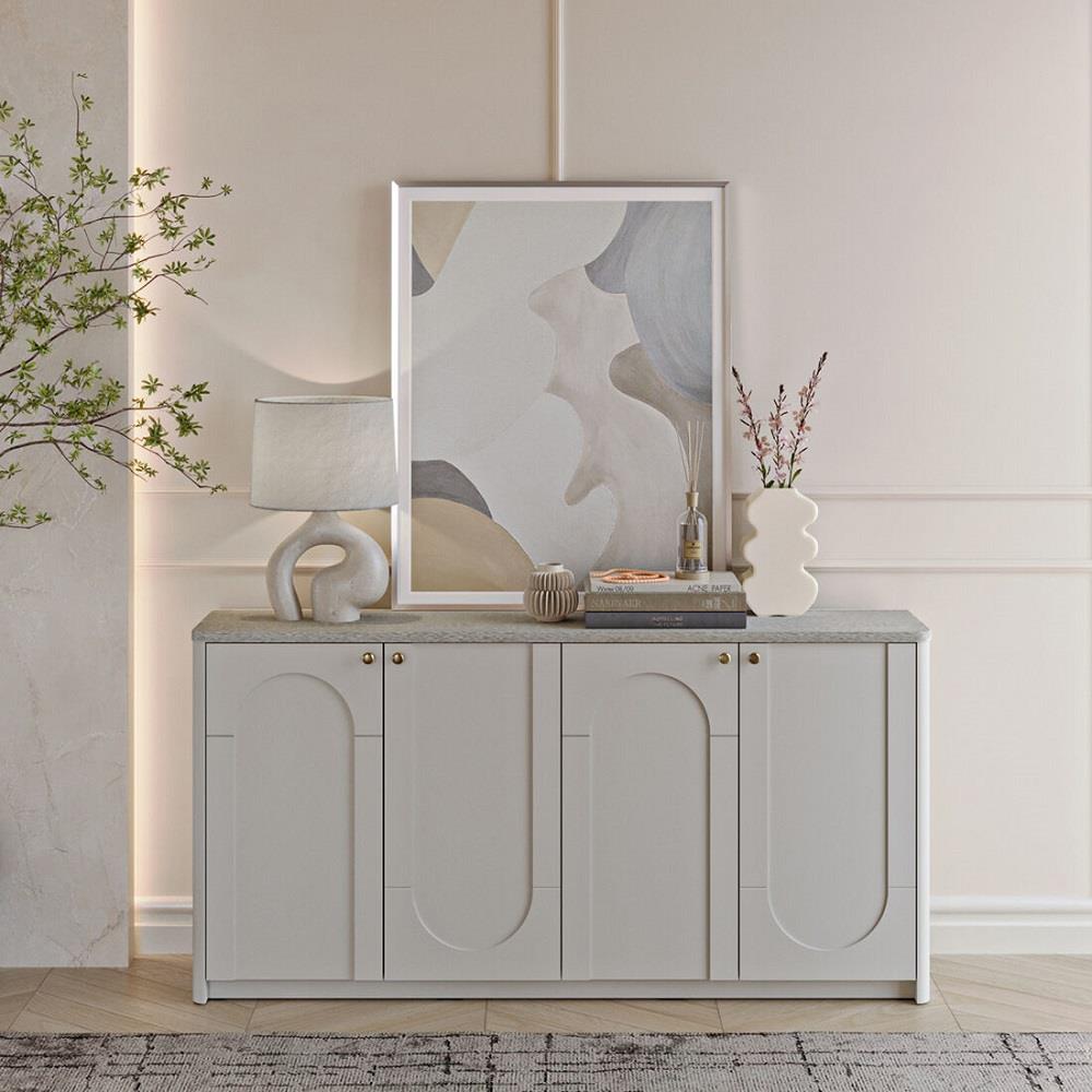 ตู้เตี้ย SB FURNITURE CLOUDIA 19243101 160 ซม. สีเทาอ่อน