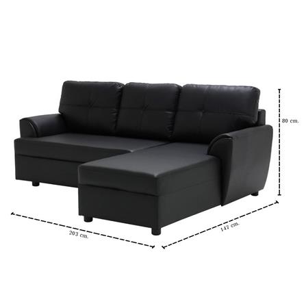 โซฟาเข้ามุมขวา KONCEPT RIOWA 19229209 สีดำ_5
