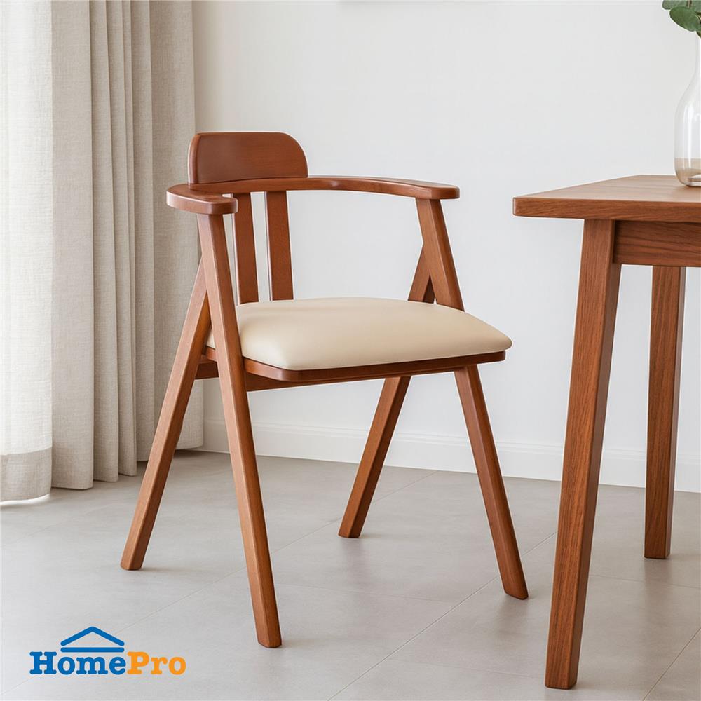 เก้าอี้ทานข้าว FURDINI HAVEN สีน้ำตาลเข้ม/ครีม