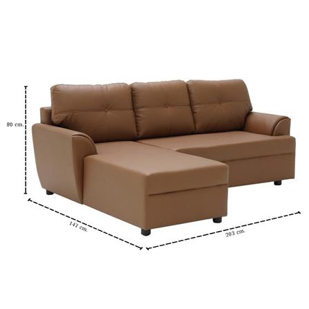 โซฟาเข้ามุมซ้าย KONCEPT RIOWA 19229208 สีน้ำตาลอ่อน_5