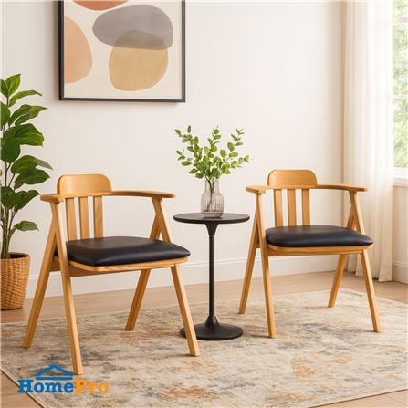 เก้าอี้ทานข้าว FURDINI HAVEN สีน้ำตาลเข้ม/ดำ_4