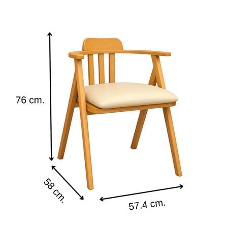 เก้าอี้ทานข้าว FURDINI HAVEN สีเนเชอรัล/ครีม_6