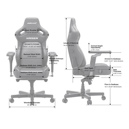 เก้าอี้เกมมิ่ง ANDA SEAT KAISER 4 6D XL PVC สีดำ_4