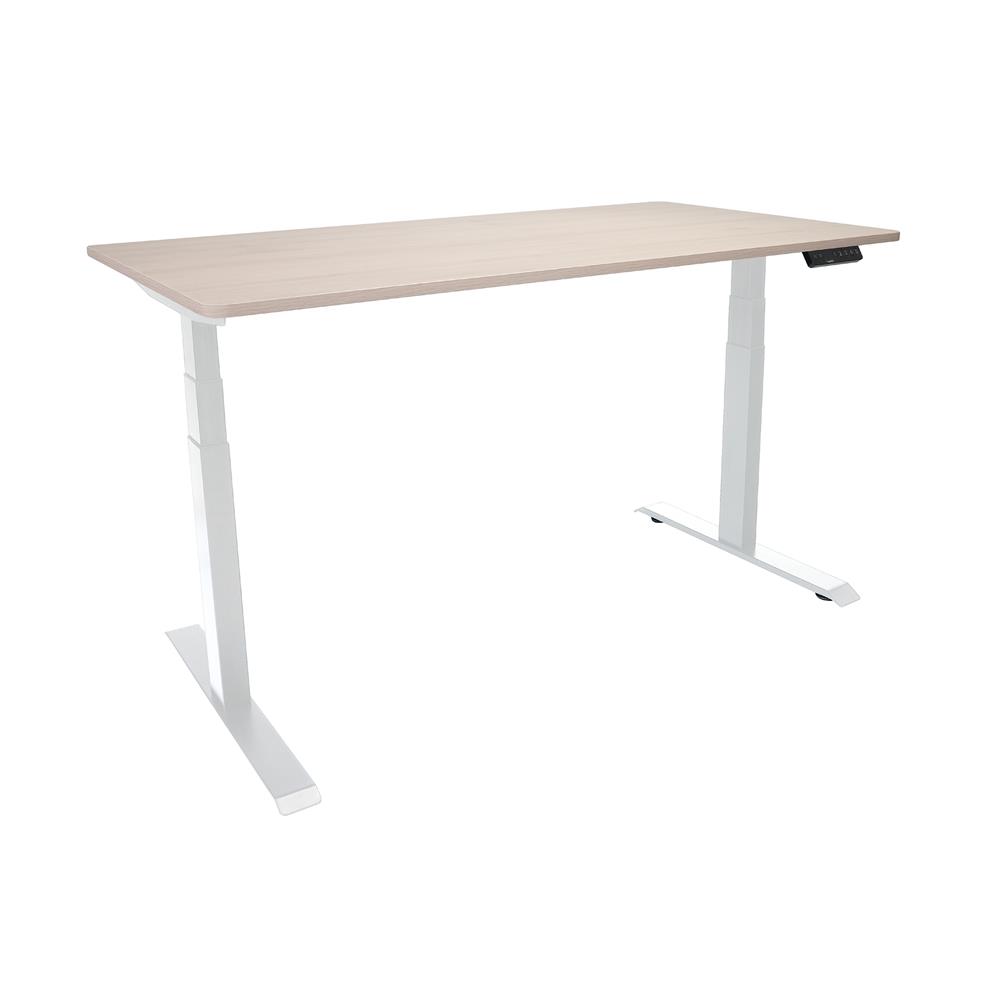 โต๊ะปรับระดับไฟฟ้า BEWELL TOP7-21 150 ซม. สีโอ๊ค/ขาว