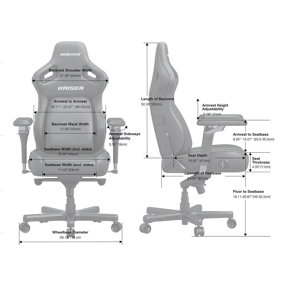 เก้าอี้เกมมิ่ง ANDA SEAT KAISER 4 6D L PVC สีม่วง