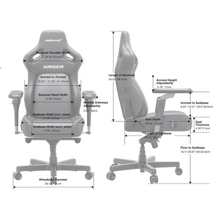 เก้าอี้เกมมิ่ง ANDA SEAT KAISER 4 6D XL PVC สีเขียว_4