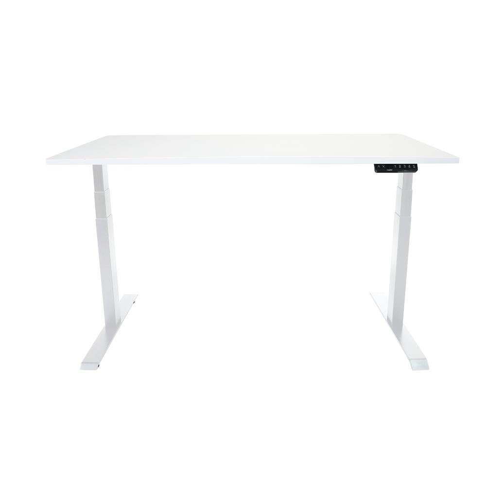 โต๊ะปรับระดับไฟฟ้า BEWELL TOP7-16 140 ซม. สีขาว