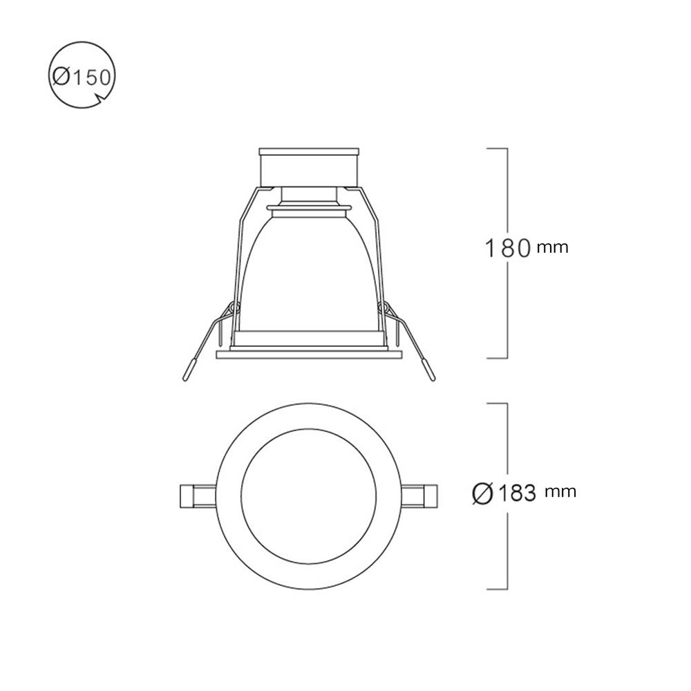 ดาวน์ไลท์ LUMAX 23-01805 7 นิ้ว สีขาว กลม