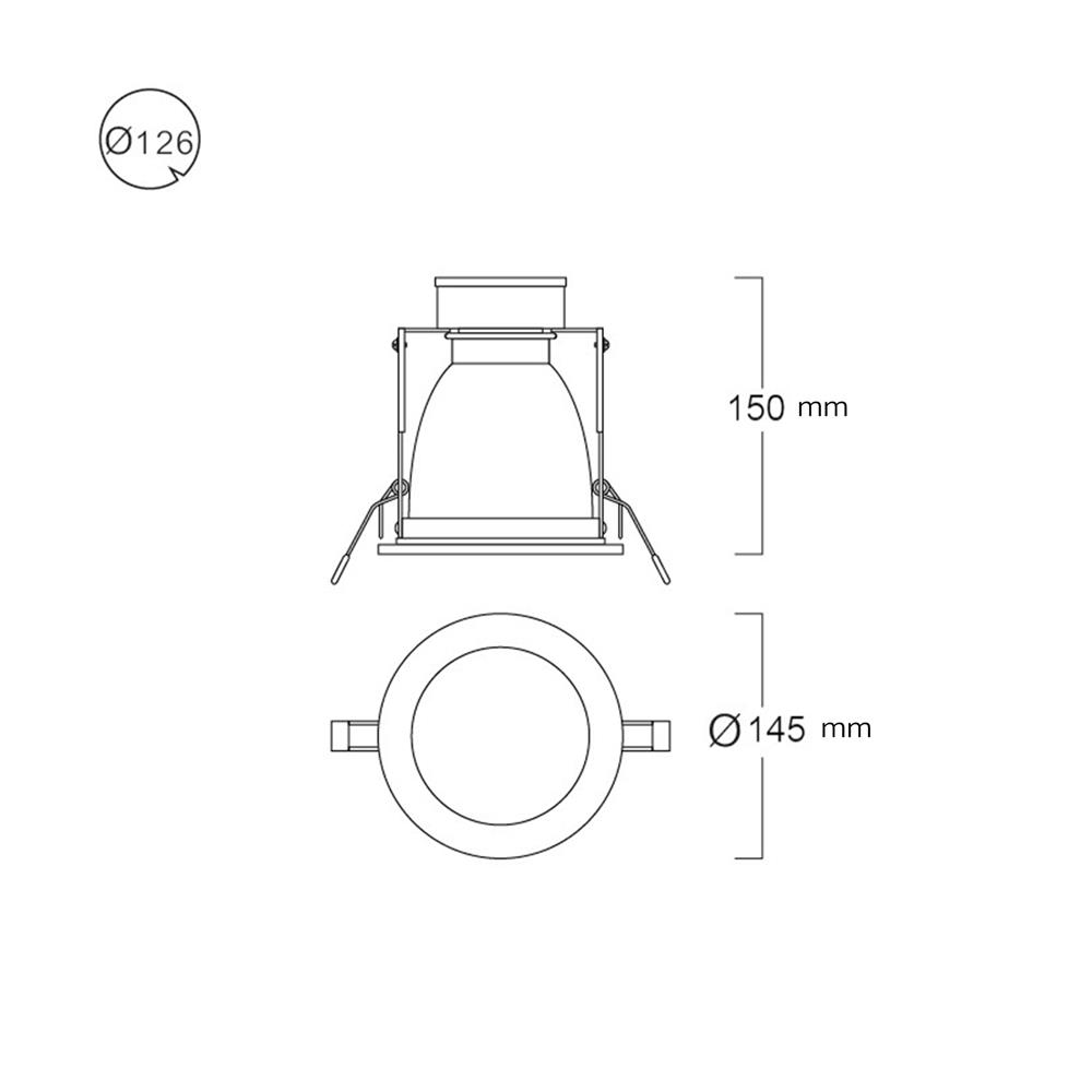 ดาวน์ไลท์ LUMAX 23-01778 6 นิ้ว สีขาว กลม