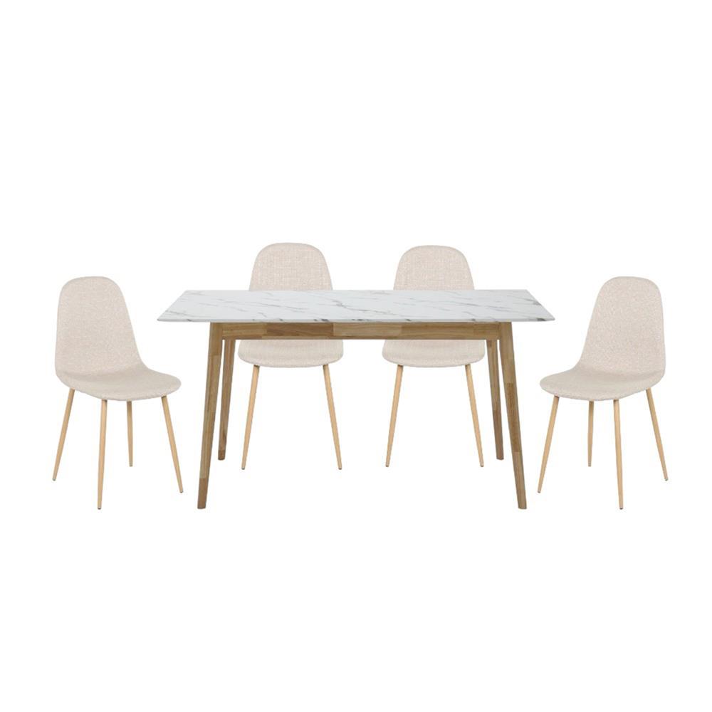 ชุดโต๊ะทานข้าว 4 ที่นั่ง KONCEPT BARI & LASTA 59063794 สีขาว