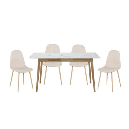 ชุดโต๊ะทานข้าว 4 ที่นั่ง KONCEPT BARI & LASTA 59063794 สีขาว_0