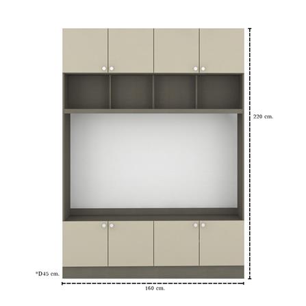 ตู้วางทีวี KONCEPT CONTINI PLUS 2-19232964 160 ซม. สีครีม_3