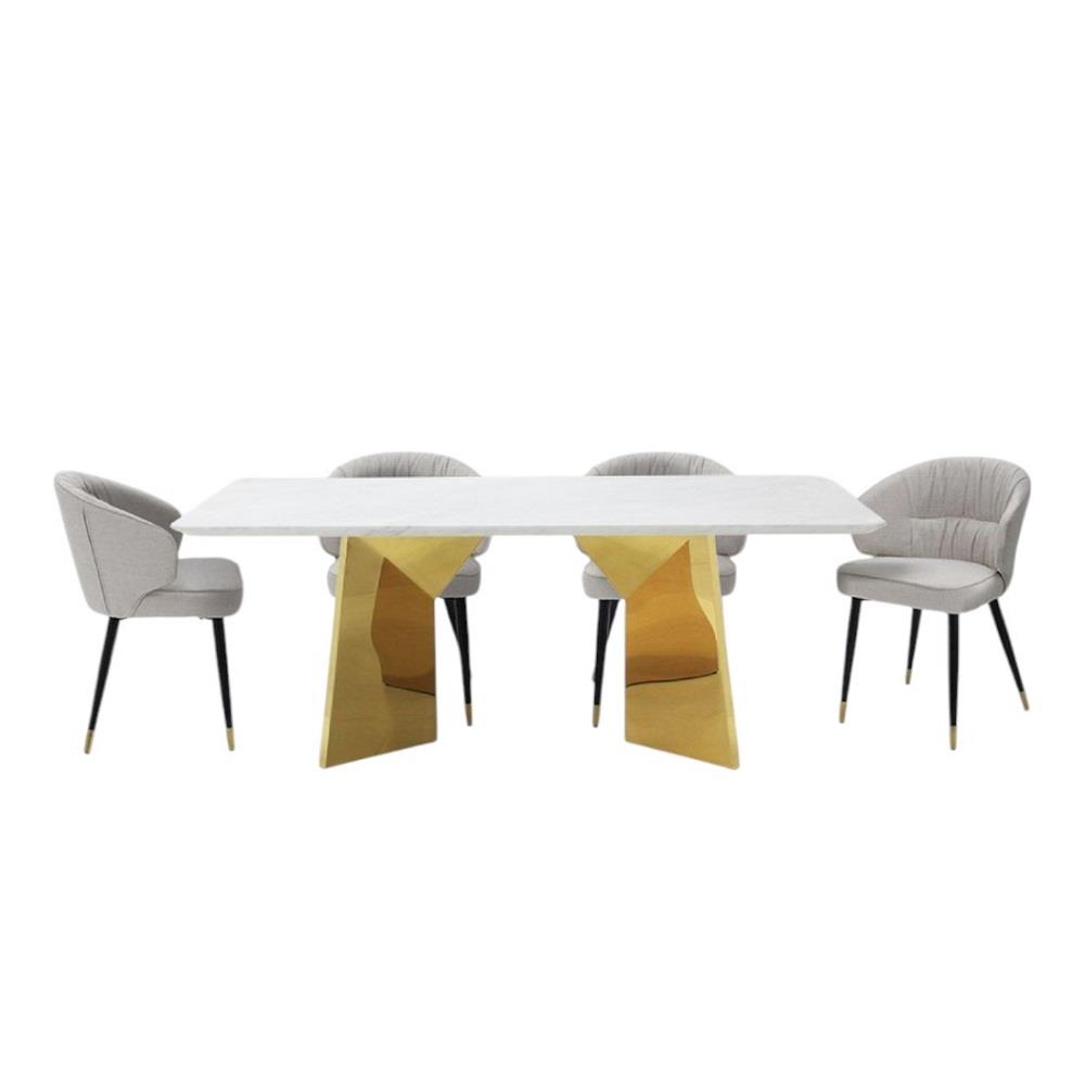 ชุดโต๊ะทานข้าว 4 ที่นั่ง SB FURNITURE SAVINA & VOLLY 59062564 สีขาว