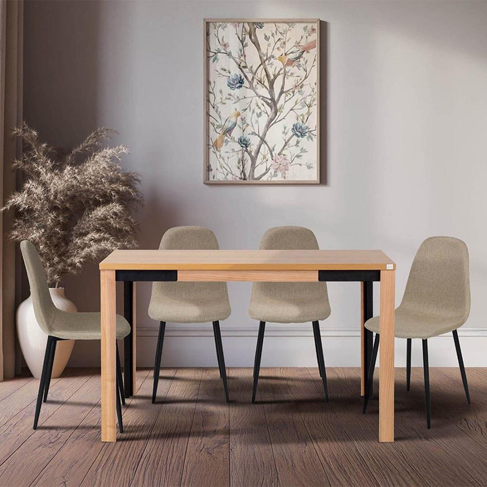 ชุดโต๊ะทานข้าว 4 ที่นั่ง SB FURNITURE COUPE & LALADA 59062709 สีน้ำตาล