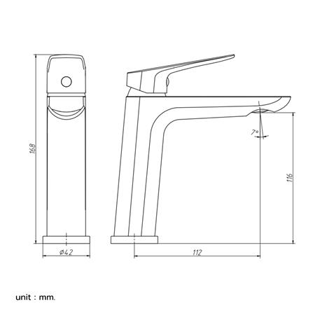 ก๊อกอ่างล้างหน้าเดี่ยว NOVABATH NVB-CT138 สีโครม_1