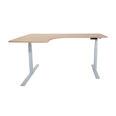 โต๊ะปรับระดับไฟฟ้า BEWELL TBS02 TOP09 180 ซม. สีขาว/น้ำตาล_1