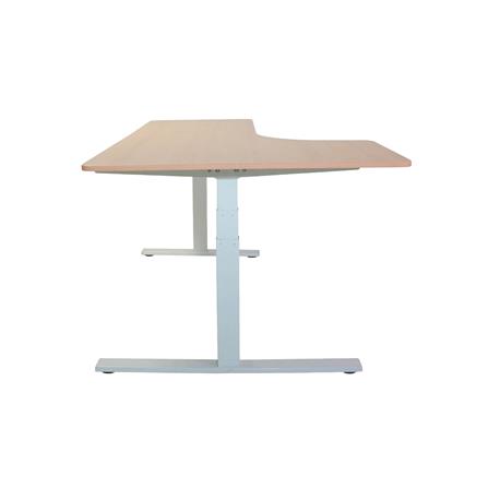 โต๊ะปรับระดับไฟฟ้า BEWELL TBS02 TOP09 180 ซม. สีขาว/น้ำตาล_2