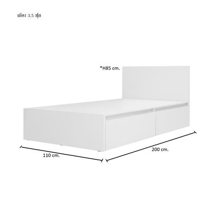 เตียง 3.5 ฟุต KONCEPT BOGO 19236367 สีขาว_8