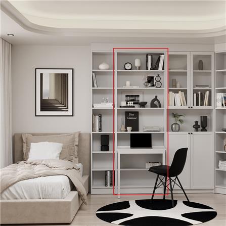 ตู้สูง บานโล่ง SB FURNITURE TRIXX 19247537 80 ซม. สีขาว_4