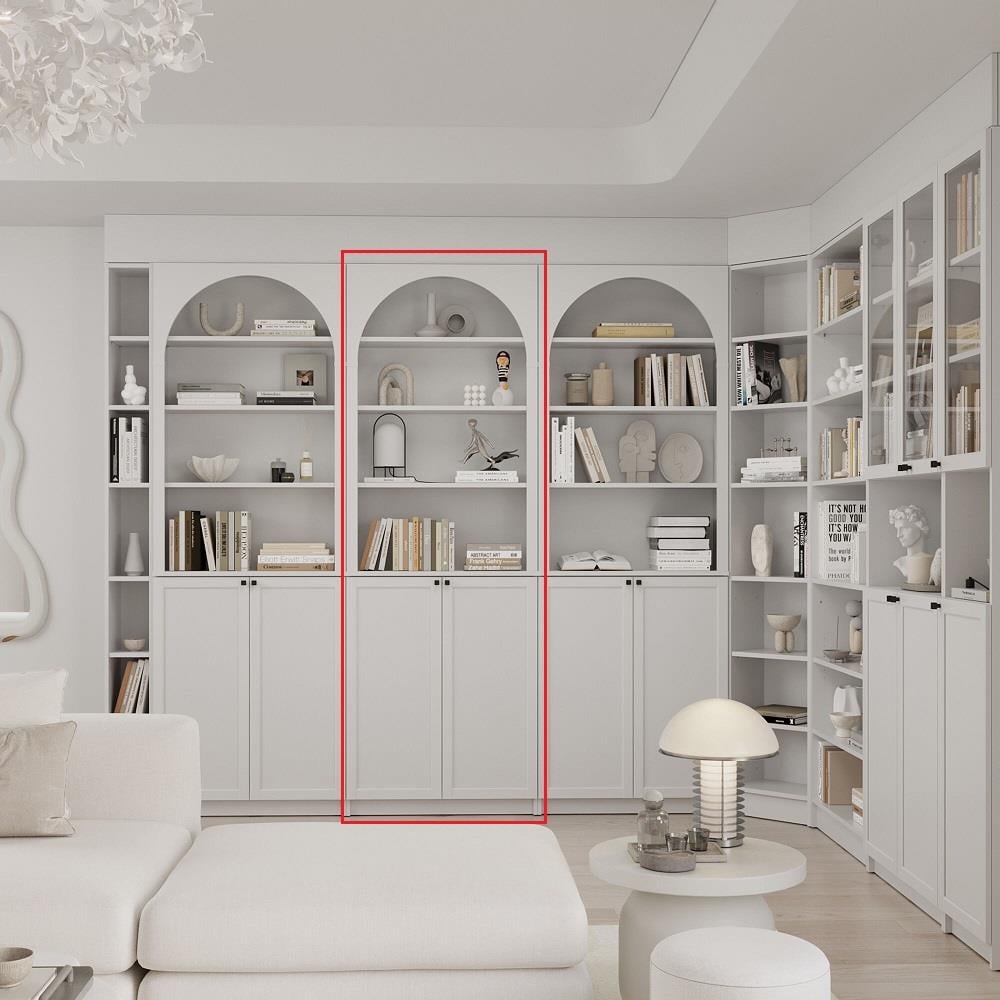 ตู้สูง บานผสม SB FURNITURE TRIXX 19247523 80 ซม. สีขาว