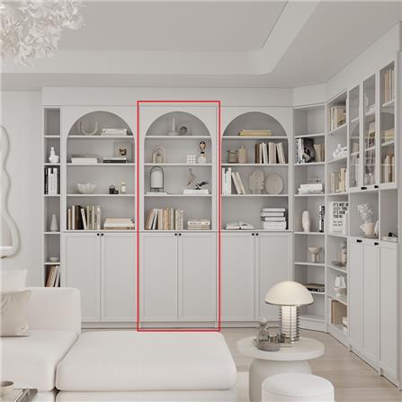 ตู้สูง บานผสม SB FURNITURE TRIXX 19247523 80 ซม. สีขาว_3