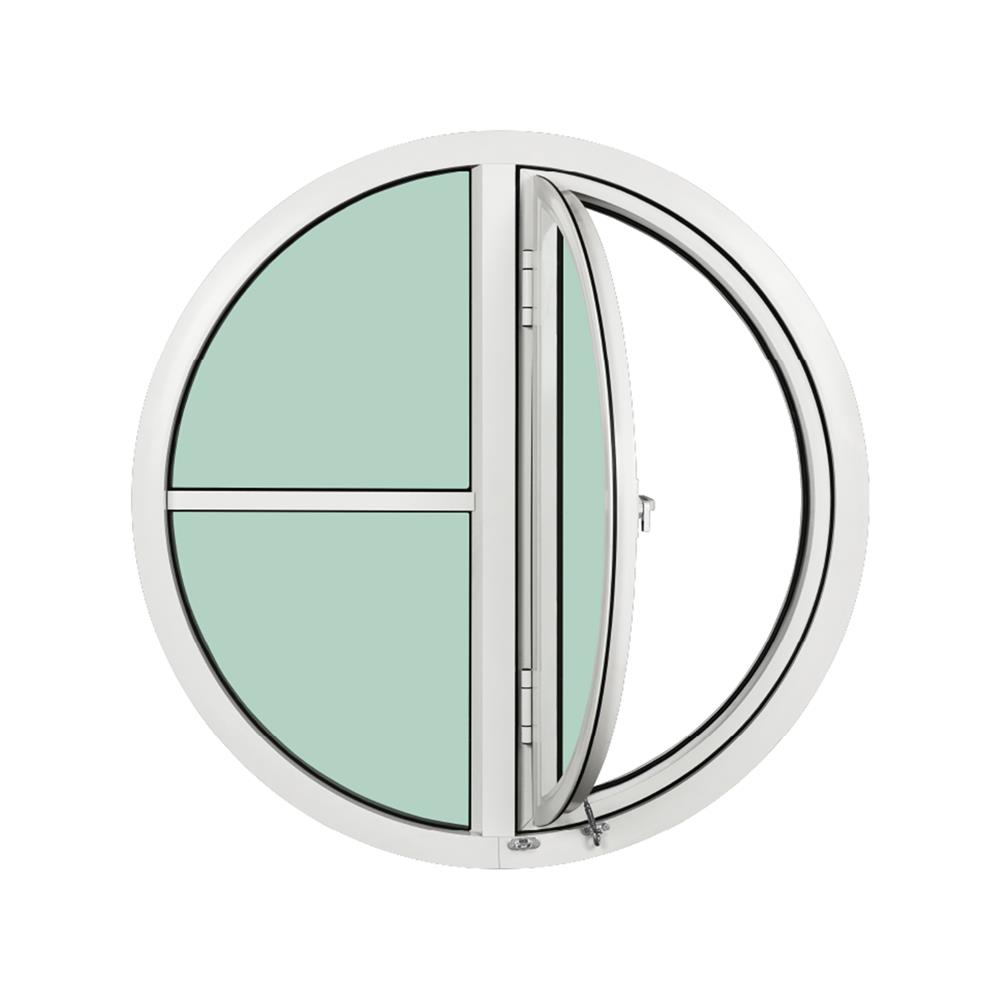 ช่องแสงหน้าต่าง อะลูมิเนียม วงกลม บานเปิด KPA 2 ฟัก 100x100 ซม. สีขาว