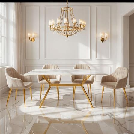 ชุดโต๊ะทานข้าว 4 ที่นั่ง SB FURNITURE LISVIE&LECTURE-PLUS 59064068 สีขาว_9