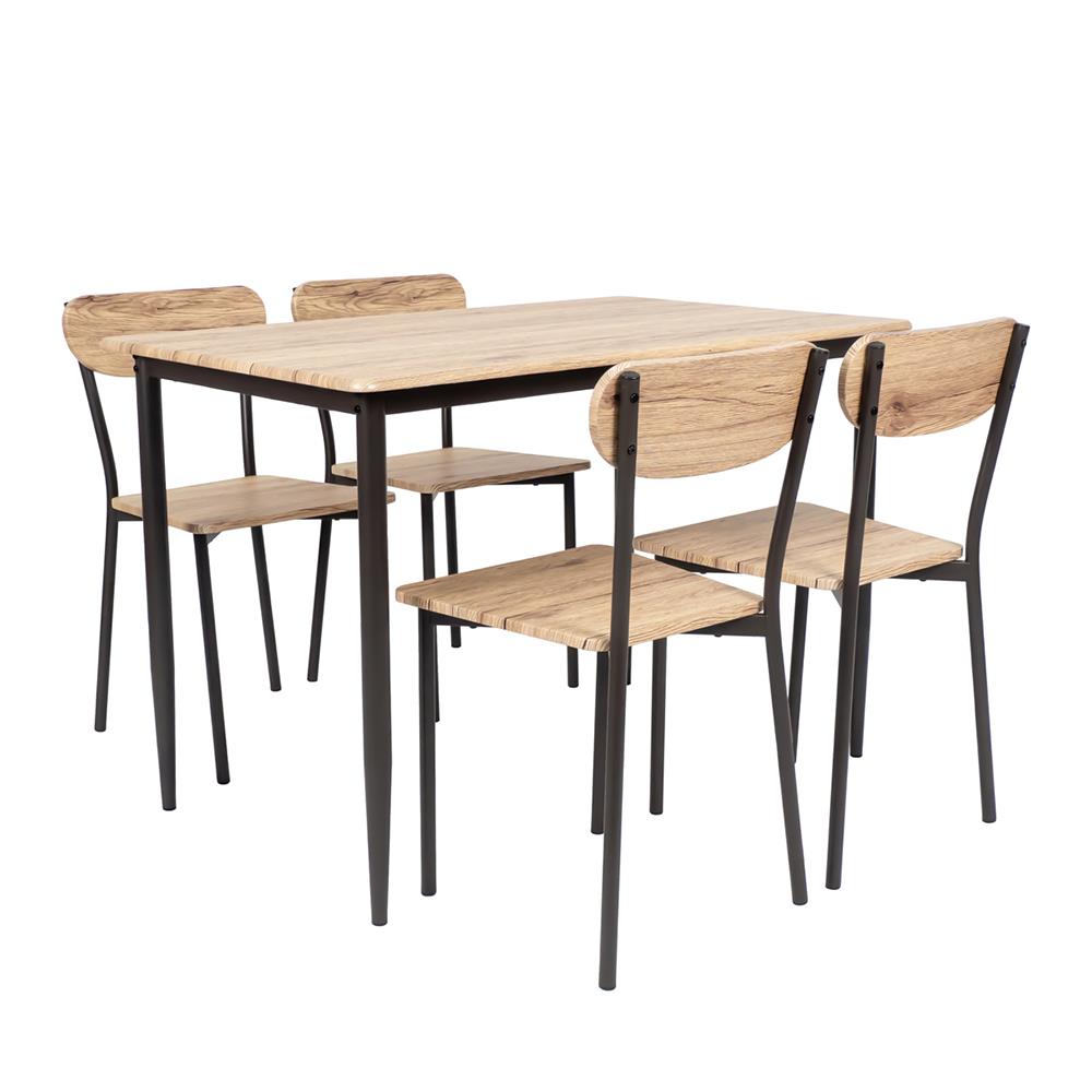 ชุดโต๊ะทานข้าว 4 ที่นั่ง U-RODECOR STELLA 000002191 สีน้ำตาล