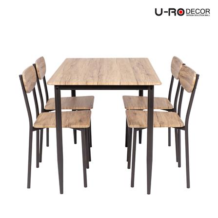 ชุดโต๊ะทานข้าว 4 ที่นั่ง U-RODECOR STELLA 000002191 สีน้ำตาล_2