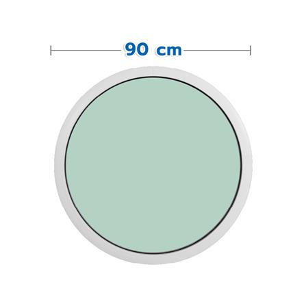 ช่องแสงหน้าต่างอะลูมิเนียม วงกลม KPA 90x90 ซม. สีขาว_0