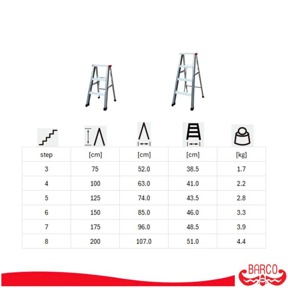 บันไดทรง A BARCO LITE 7 ขั้น 2 ทาง