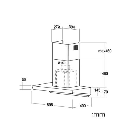 เครื่องดูดควันกระโจม MEX K639BFDG90 90 ซม._7