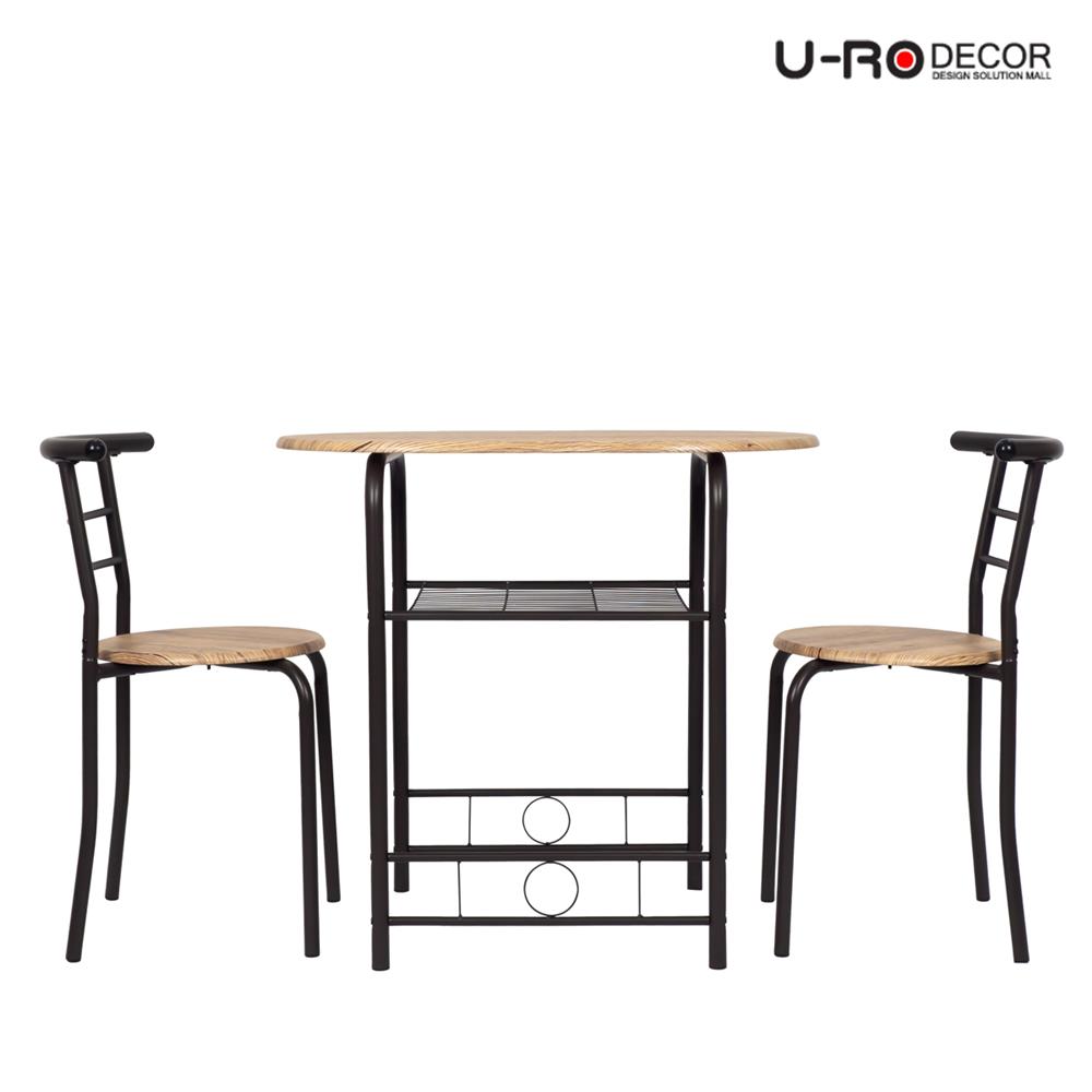 ชุดโต๊ะทานข้าว 2 ที่นั่ง U-RODECOR CHERRY 000002192  สีน้ำตาล/ดำ