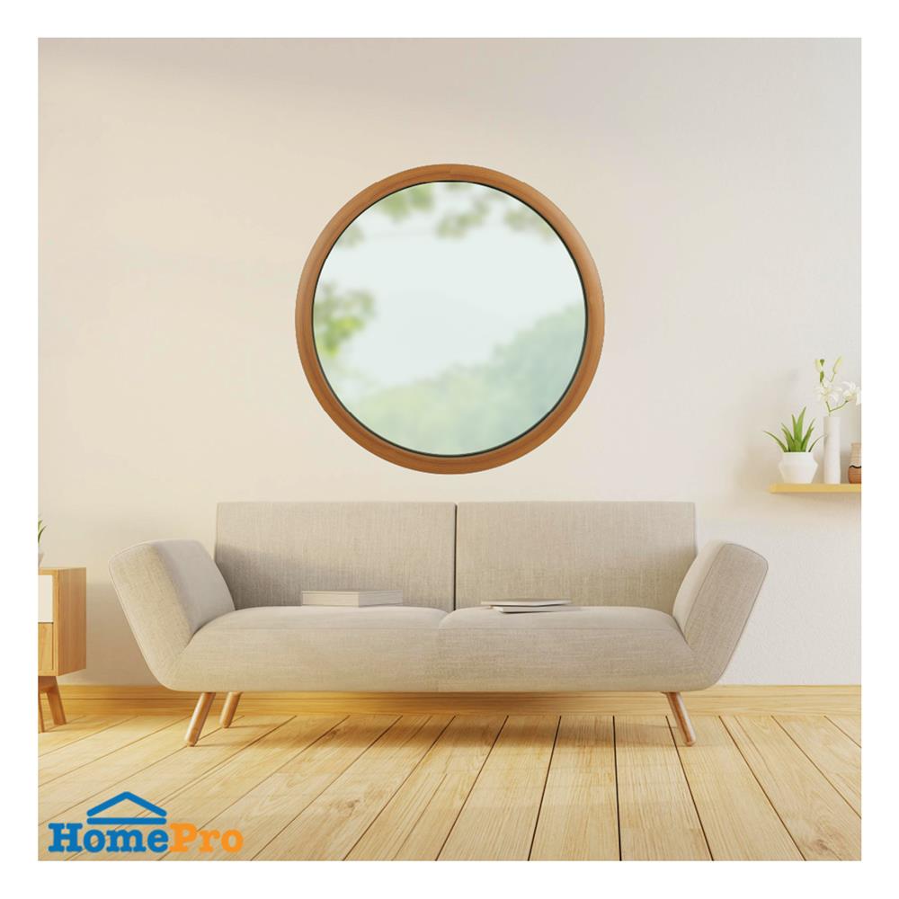 ช่องแสงหน้าต่างอะลูมิเนียม วงกลม KPA 100x100 ซม. สีลายไม้