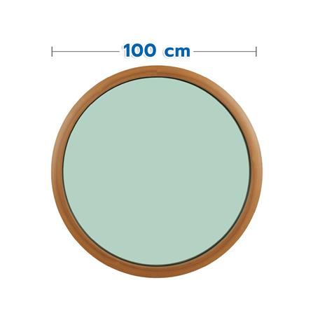 ช่องแสงหน้าต่างอะลูมิเนียม วงกลม KPA 100x100 ซม. สีลายไม้_0
