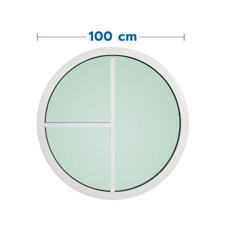 ช่องแสงหน้าต่างอะลูมิเนียม วงกลม KPA 3 ฟัก 100x100 ซม. สีขาว_0
