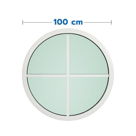 ช่องแสงหน้าต่างอะลูมิเนียม วงกลม KPA 4 ฟัก 100x100 ซม. สีลายไม้_0