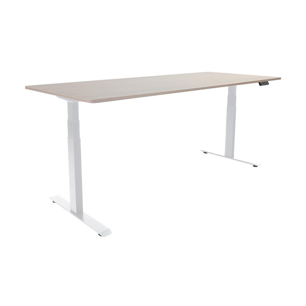 โต๊ะปรับระดับไฟฟ้า BEWELL TBS01-TOP08 180 ซม. สีขาว/น้ำตาล