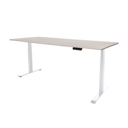โต๊ะปรับระดับไฟฟ้า BEWELL TBS01-TOP08 180 ซม. สีขาว/น้ำตาล_0