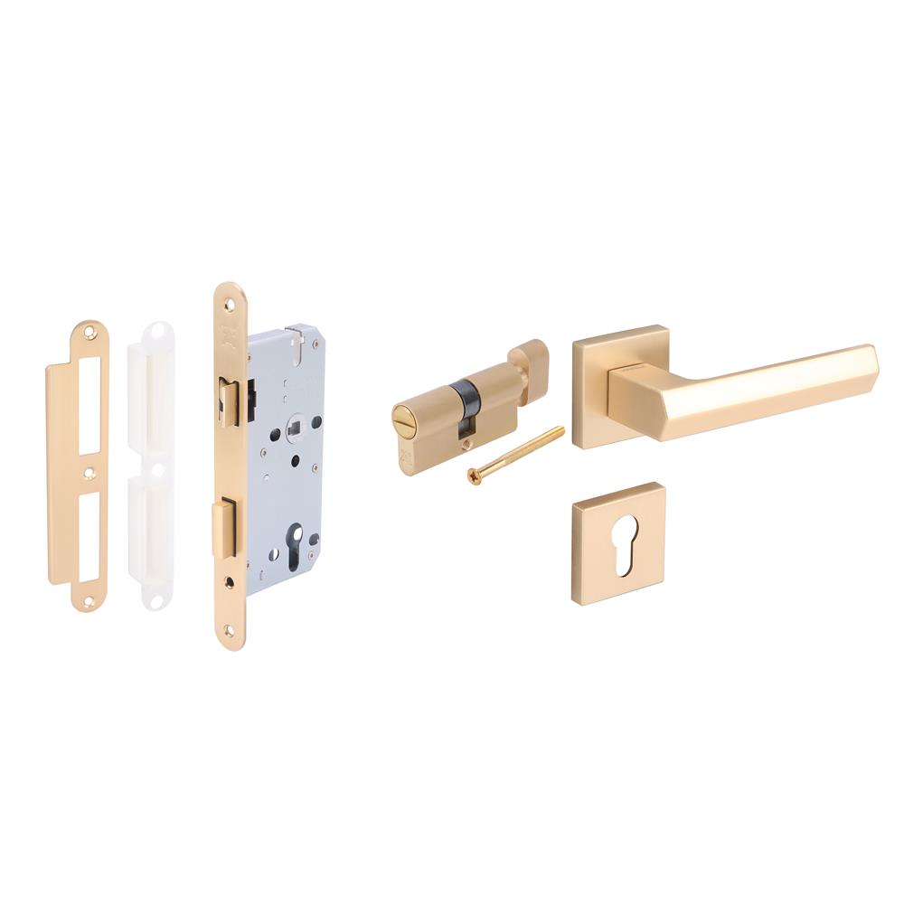 มือจับก้านโยกห้องน้ำ MORTISE HAFELE 489.11.058 สีทองด้าน