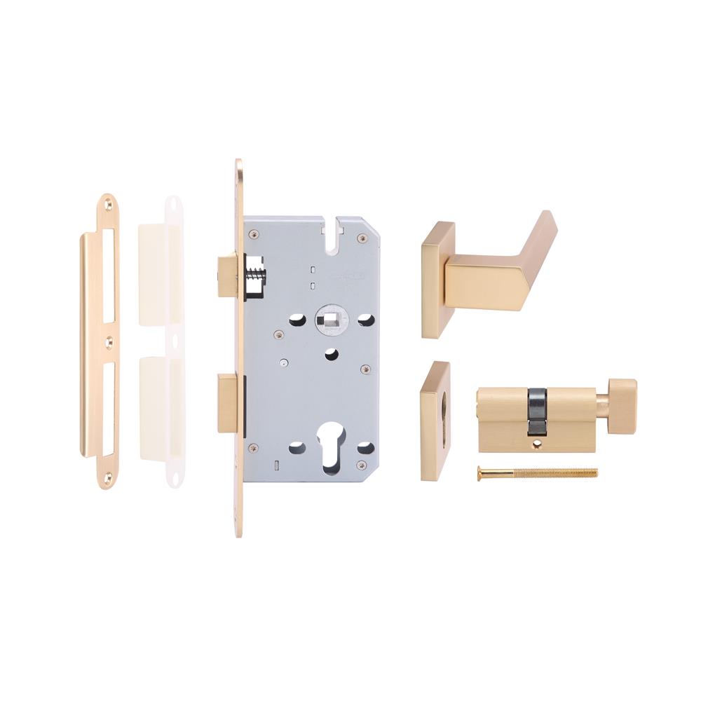 มือจับก้านโยกห้องน้ำ MORTISE HAFELE 489.11.058 สีทองด้าน