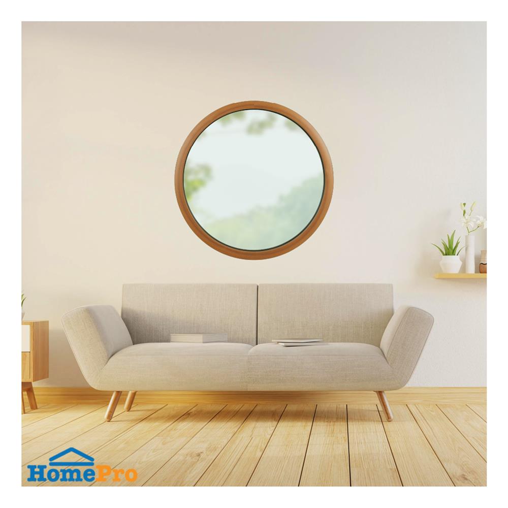 ช่องแสงหน้าต่างอะลูมิเนียม วงกลม KPA 90x90 ซม. สีลายไม้