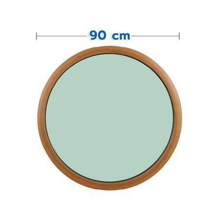 ช่องแสงหน้าต่างอะลูมิเนียม วงกลม KPA 90x90 ซม. สีลายไม้_0