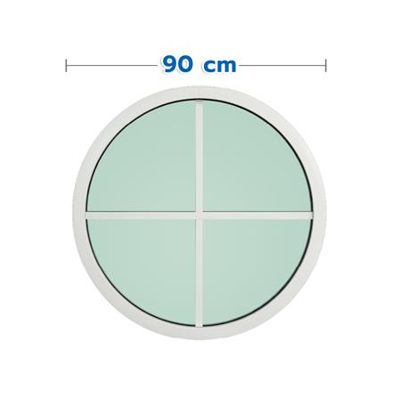 ช่องแสงหน้าต่างอะลูมิเนียม วงกลม KPA 4 ฟัก 90x90 ซม. สีขาว_0