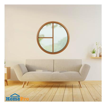 ช่องแสงหน้าต่างอะลูมิเนียม วงกลม KPA 3 ฟัก 90x90 ซม. สีลายไม้_1